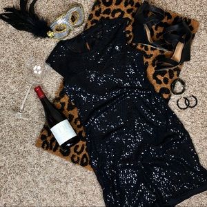 party dress • express • sweetheart mesh w/ sequins